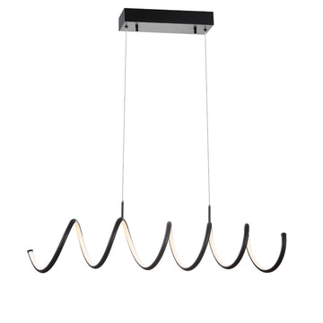 Ali 31" Dimmable Adjustable Integrated LED Metal Linear Pendant - JONATHAN Y